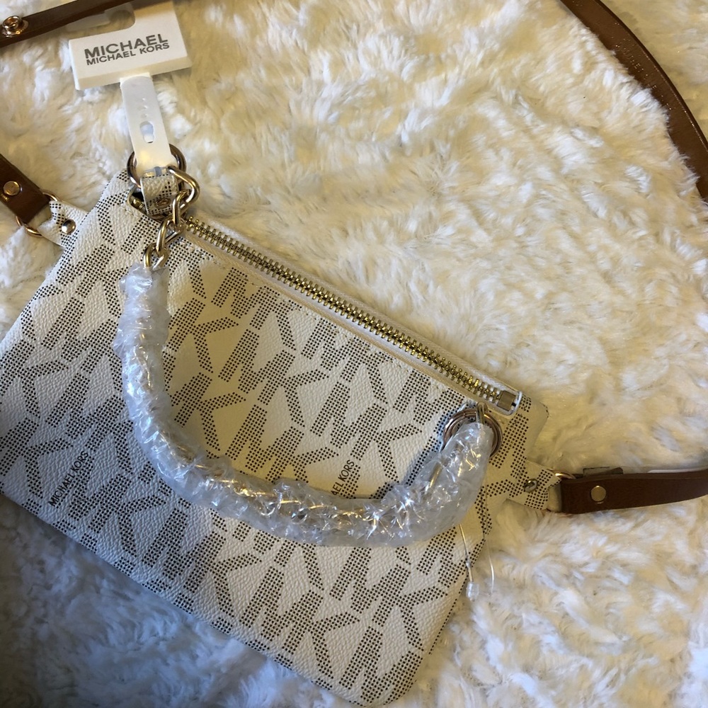 MICHAEL KORS WAIST BAG WHITE LOGO